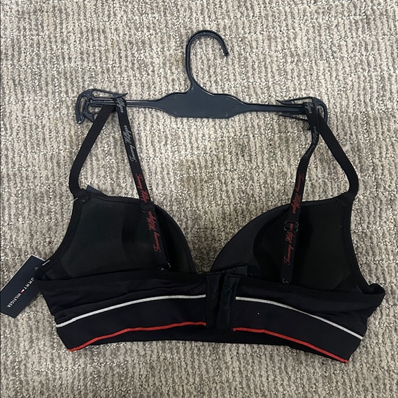 Tommy Hilfiger Signature Logo Push-Up Bralette Black 34B - Picture 6 of 6